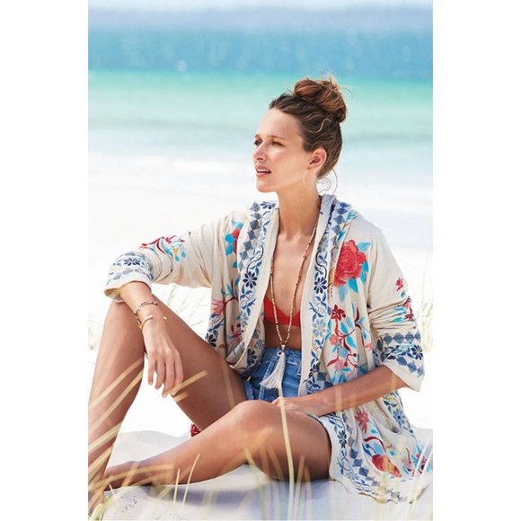 JOHNNY WAS Gritson Hooded Cardigan
